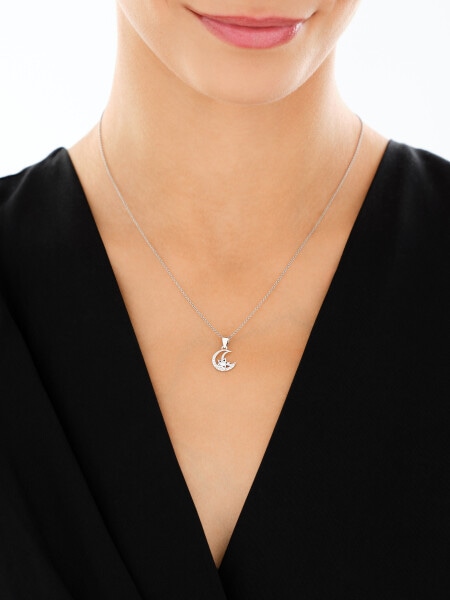 Rhodium Plated Silver Set with Cubic Zirconia