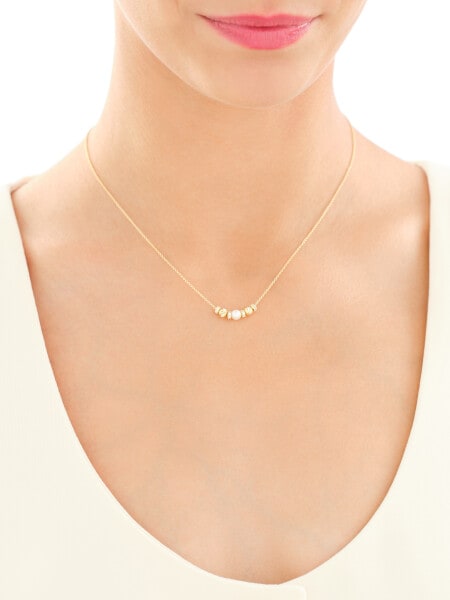 14 K Yellow Gold Necklace with Pearl