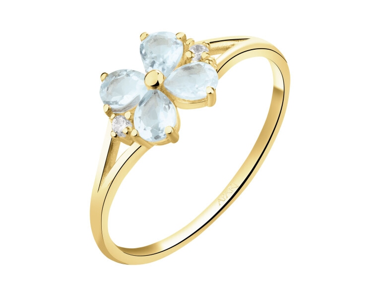 14 K Yellow Gold Ring with Synthetic Topaz