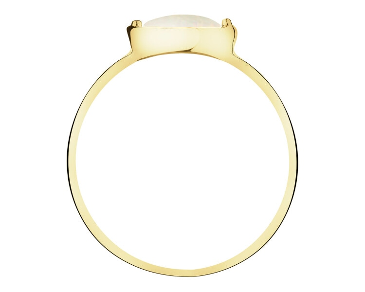 14 K Yellow Gold Ring with Opalite