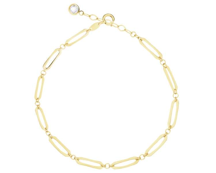 14 K Yellow Gold Bracelet with Cubic Zirconia