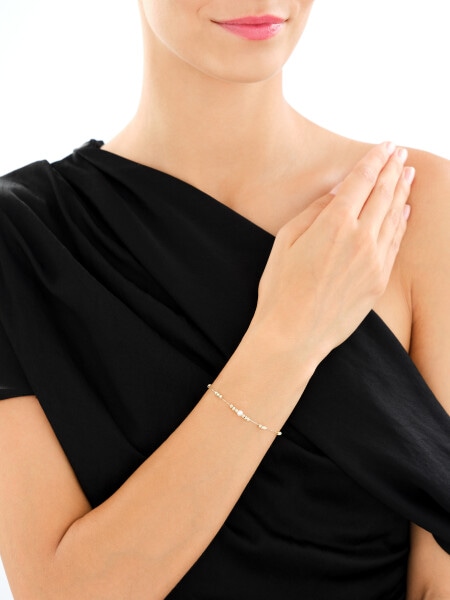 14 K Yellow Gold Bracelet with Pearl