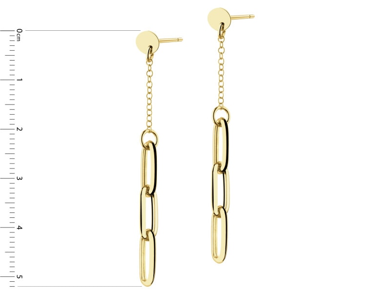 Złote kolczyki - paper clip