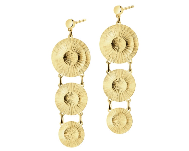 9 K Yellow Gold Dangling Earring 