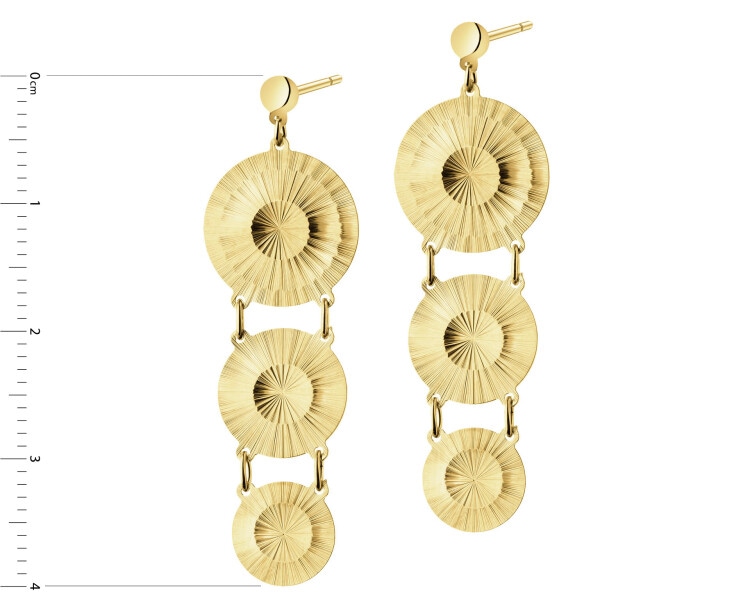 9 K Yellow Gold Dangling Earring