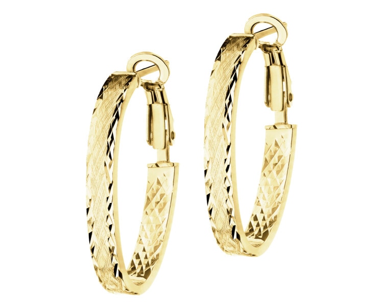 9 K Yellow Gold Dangling Earring 
