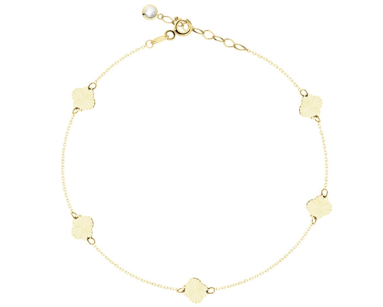 14 K Yellow Gold Bracelet with Cubic Zirconia