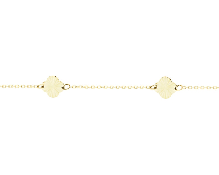 14 K Yellow Gold Bracelet with Cubic Zirconia