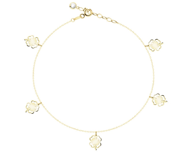 14 K Yellow Gold Bracelet with Cubic Zirconia