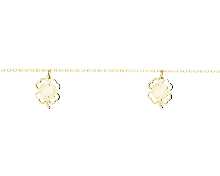 14 K Yellow Gold Bracelet with Cubic Zirconia