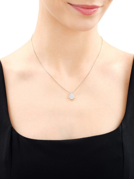 9ct Yellow Gold Pendant with Diamond - 0,10 ct - fineness 14 K