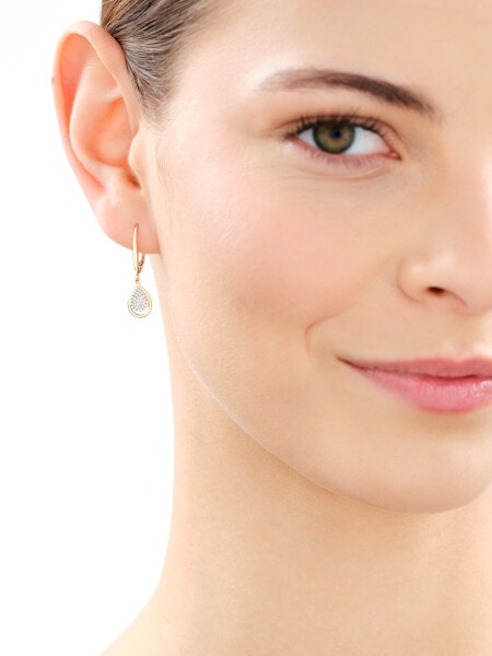 9ct Yellow Gold Pendant with Diamond - 0,10 ct - fineness 14 K