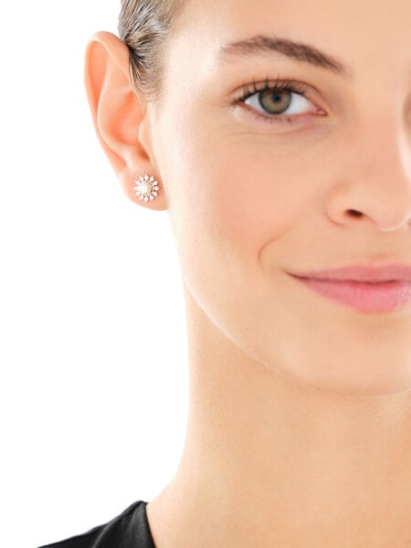 Stříbrné náušnice s perlami a zirkony