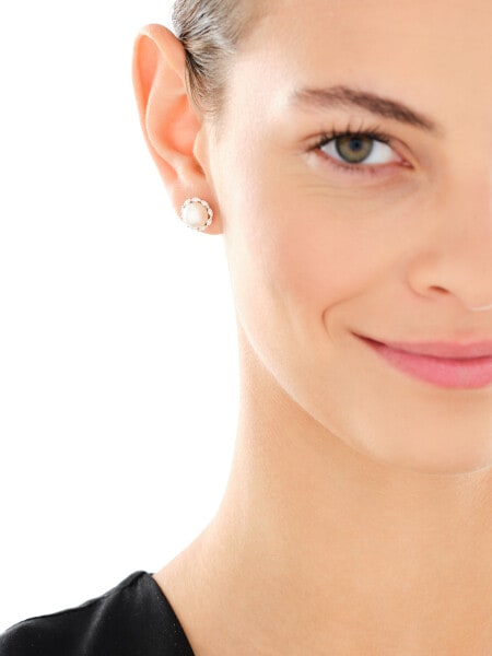 Stříbrné náušnice s perlami a zirkony