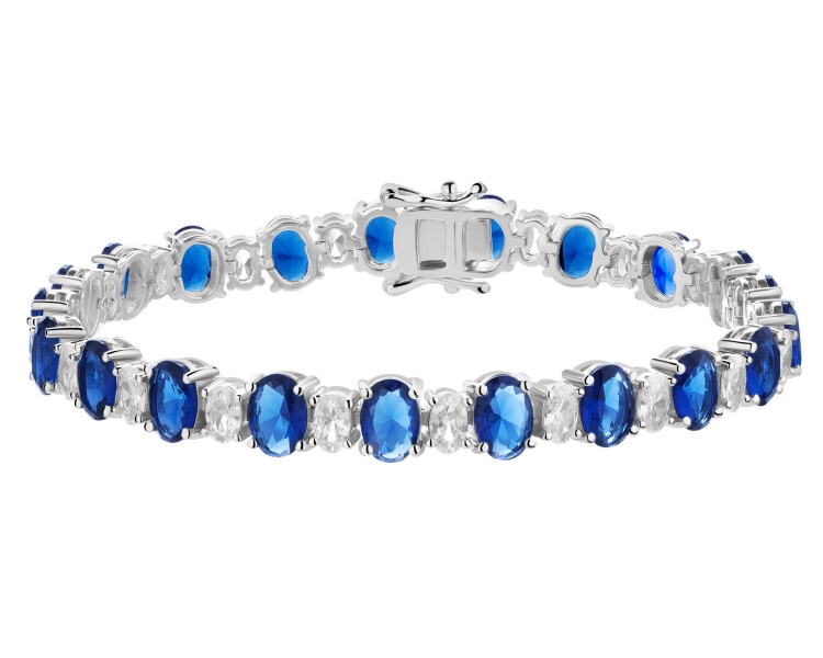 Stříbrný náramek se zirkony