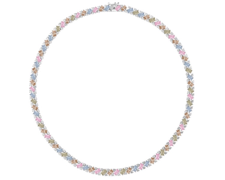 Stříbrný náhrdelník se zirkony