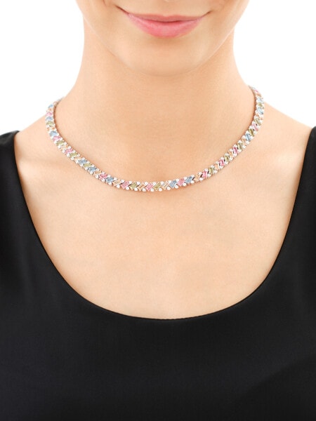 Stříbrný náhrdelník se zirkony