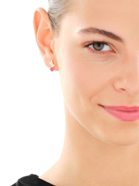 14 K Rhodium-Plated Yellow Gold Necklace with Diamonds - fineness 9 K