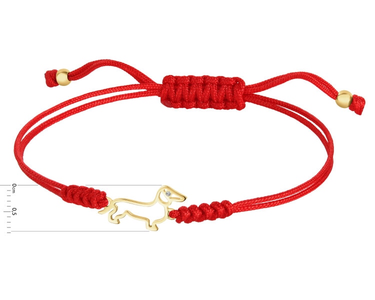 14 K Rhodium-Plated Yellow Gold Necklace with Diamonds - 0,002 ct - fineness 9 K