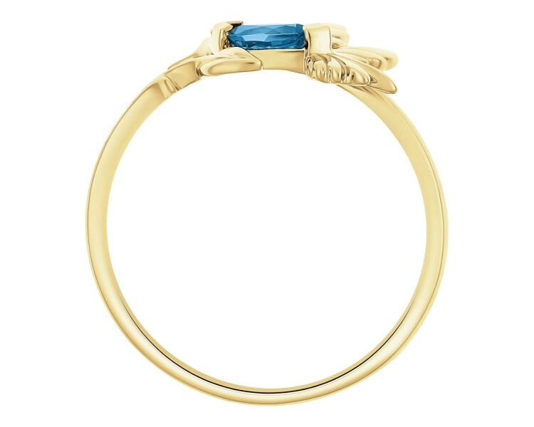 14 K Rhodium-Plated Yellow Gold Necklace with Diamonds - fineness 9 K