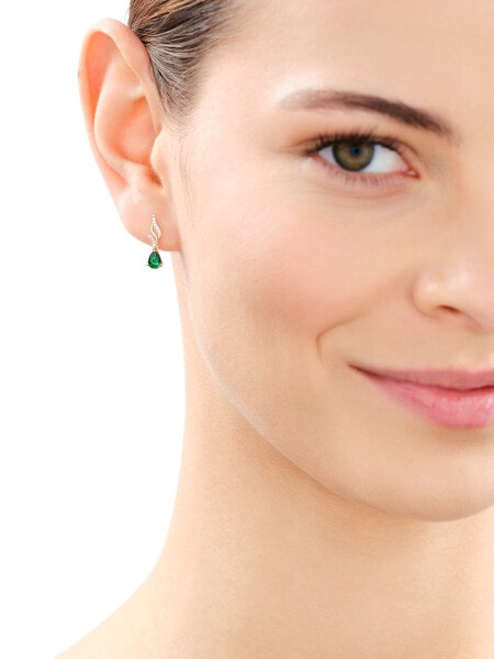 14 K Rhodium-Plated Yellow Gold Necklace with Diamonds - fineness 14 K