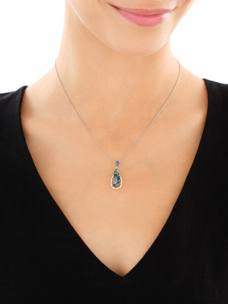 Stříbrný přívěsek se zirkony