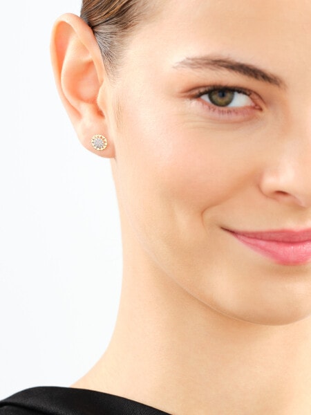 14 K Rhodium-Plated Yellow Gold Necklace with Diamonds - 0,11 ct - fineness 14 K