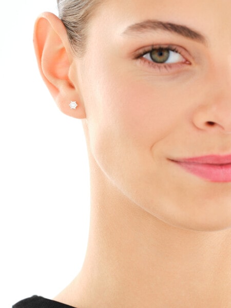 14 K Rhodium-Plated Yellow Gold Necklace with Diamonds - 0,15 ct - fineness 585