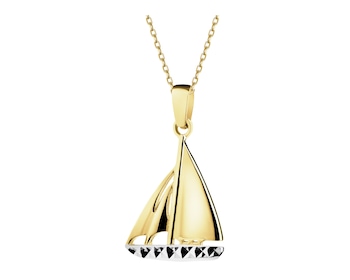 Złota zawieszka - żaglówka