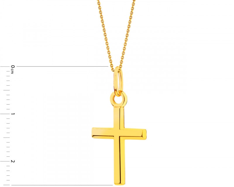 Złota zawieszka - krzyż