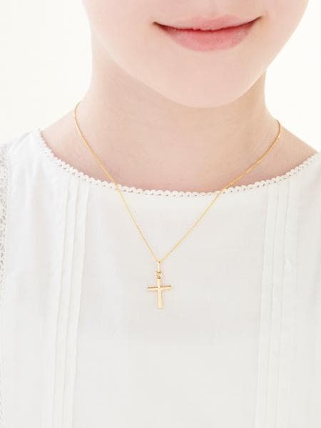 Złota zawieszka - krzyż