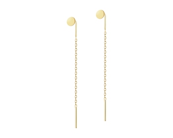 Pozlacené stříbrné náušnice - kroužky