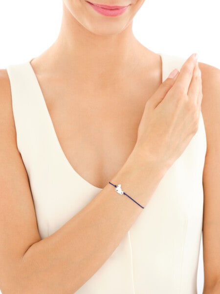 Bransoletka z elementami srebra - kot