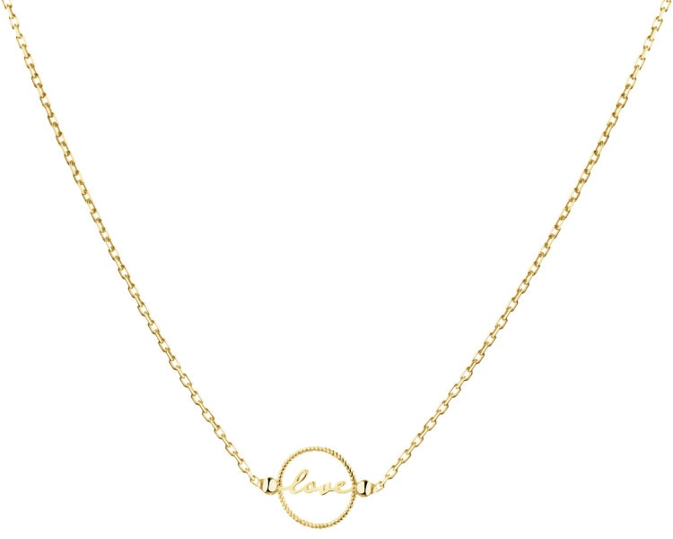Złoty naszyjnik - love