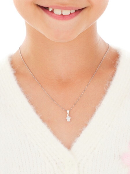 Stříbrný přívěsek se zirkony - andílek