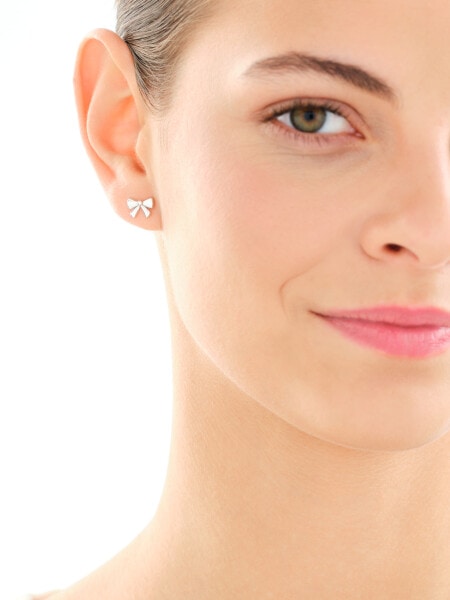 Stříbrné náušnice - mašle