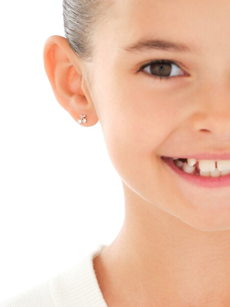 Stříbrné náušnice se zirkony - višně