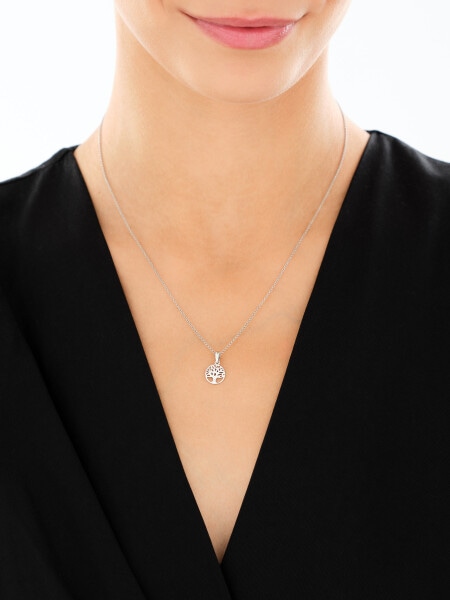 Srebrne kolczyki i zawieszka - komplet - drzewa