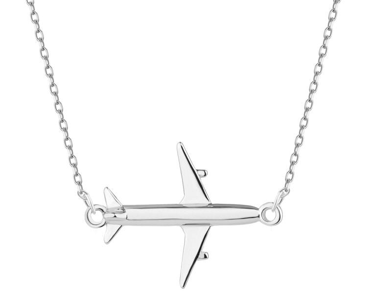 Stříbrný náhrdelník - letadlo