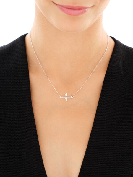 Stříbrný náhrdelník - letadlo