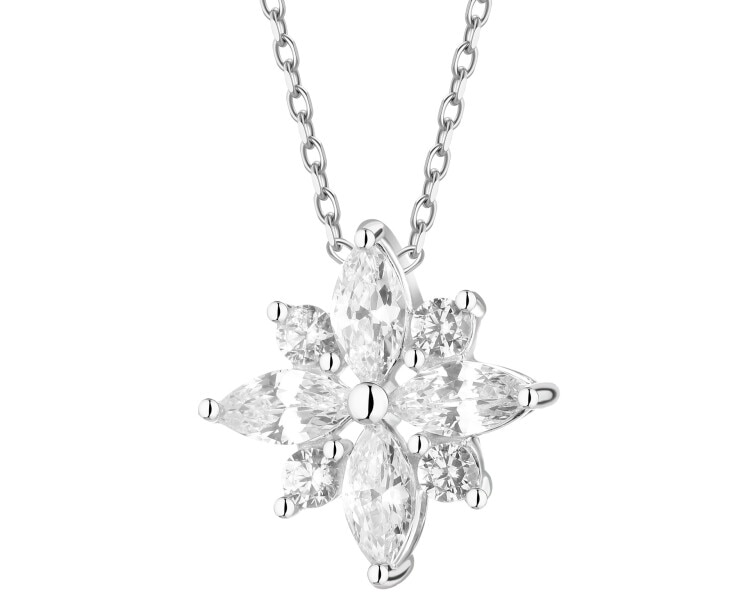 Stříbrný náhrdelník se zirkony