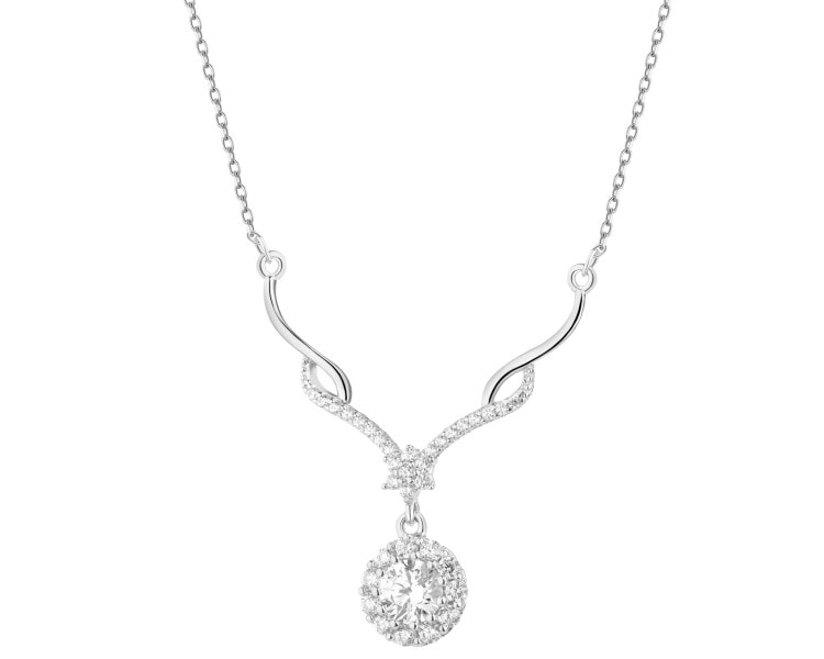 Stříbrný náhrdelník se zirkony