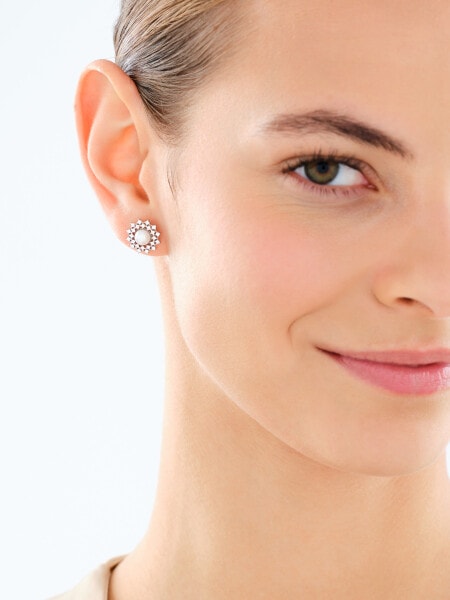 Kolczyki srebrne z perłami i cyrkoniami