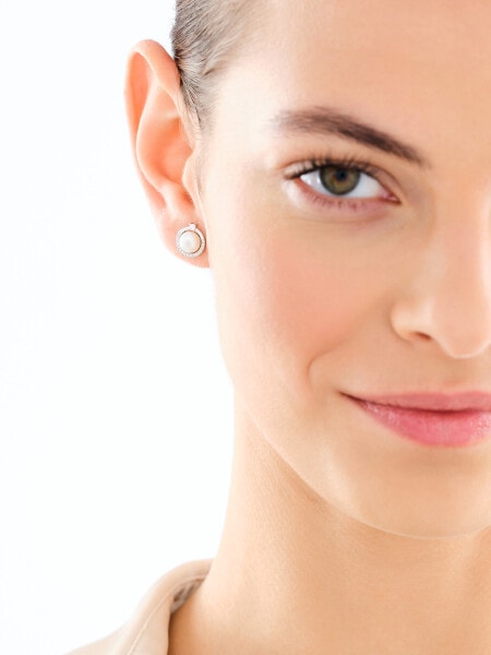 Stříbrné náušnice s perlami a zirkony