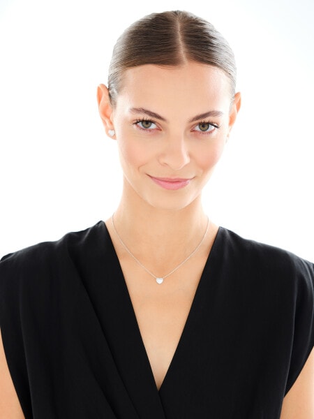 Naszyjnik srebrny z cyrkoniami - serce