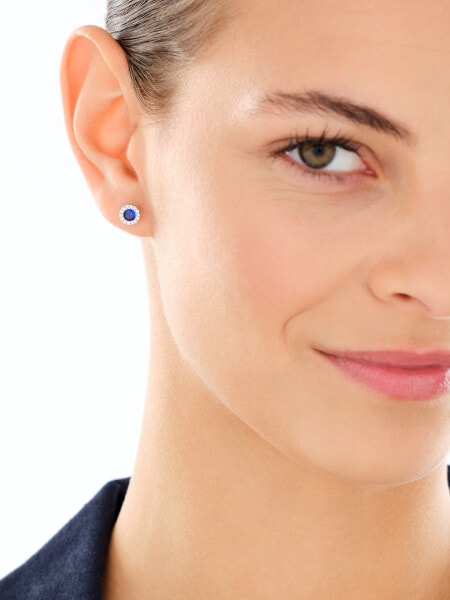 Stříbrné náušnice se zirkony - kroužky