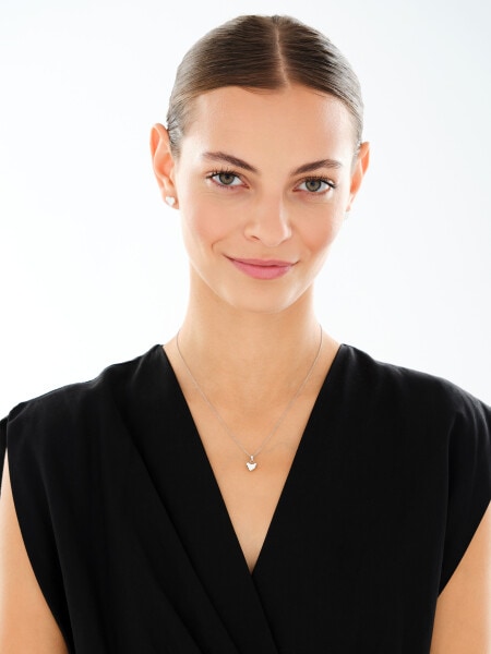 Srebrne kolczyki i zawieszka - komplet - serca