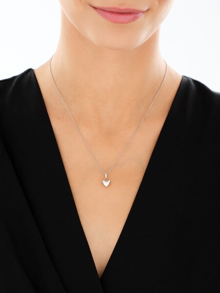 Srebrne kolczyki i zawieszka - komplet - serca