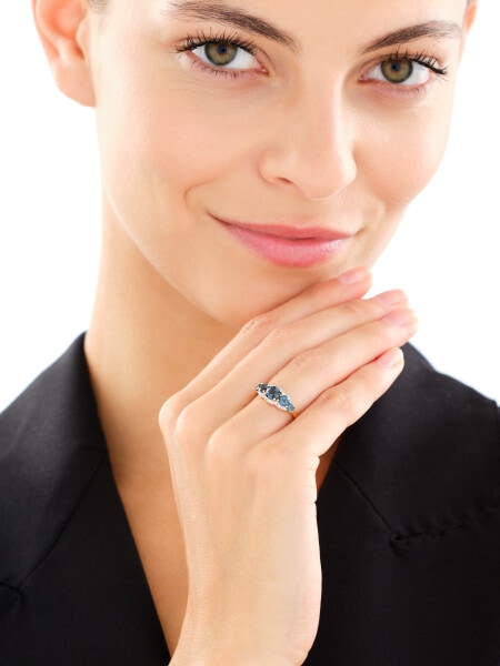 14 K Rhodium-Plated Yellow Gold Necklace with Diamonds - fineness 14 K