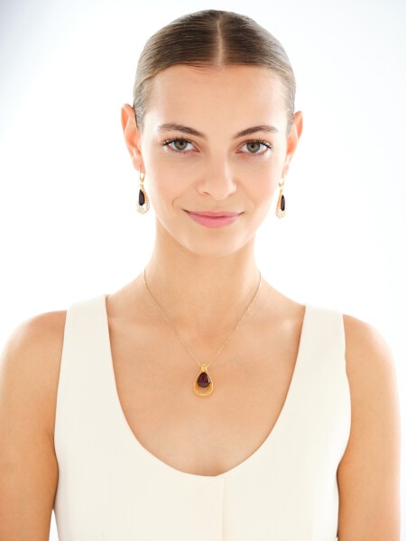 Kolczyki srebrne z bursztynem